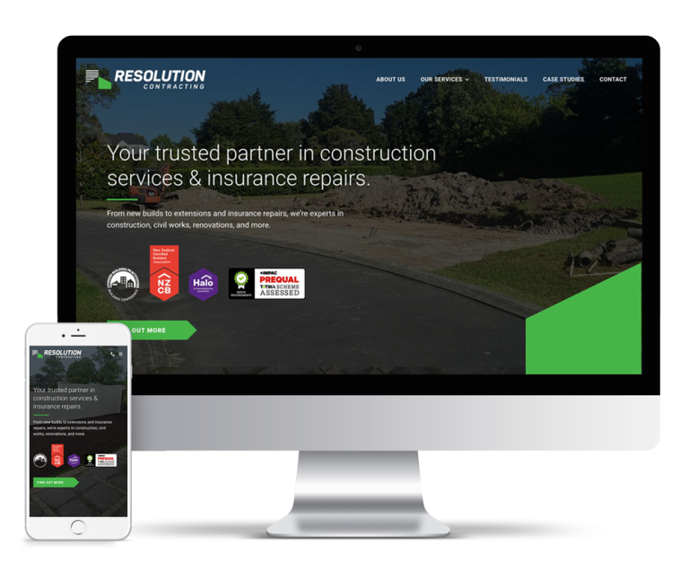 Resolution Contracting | Website Design Auckland, NZ | Zesty